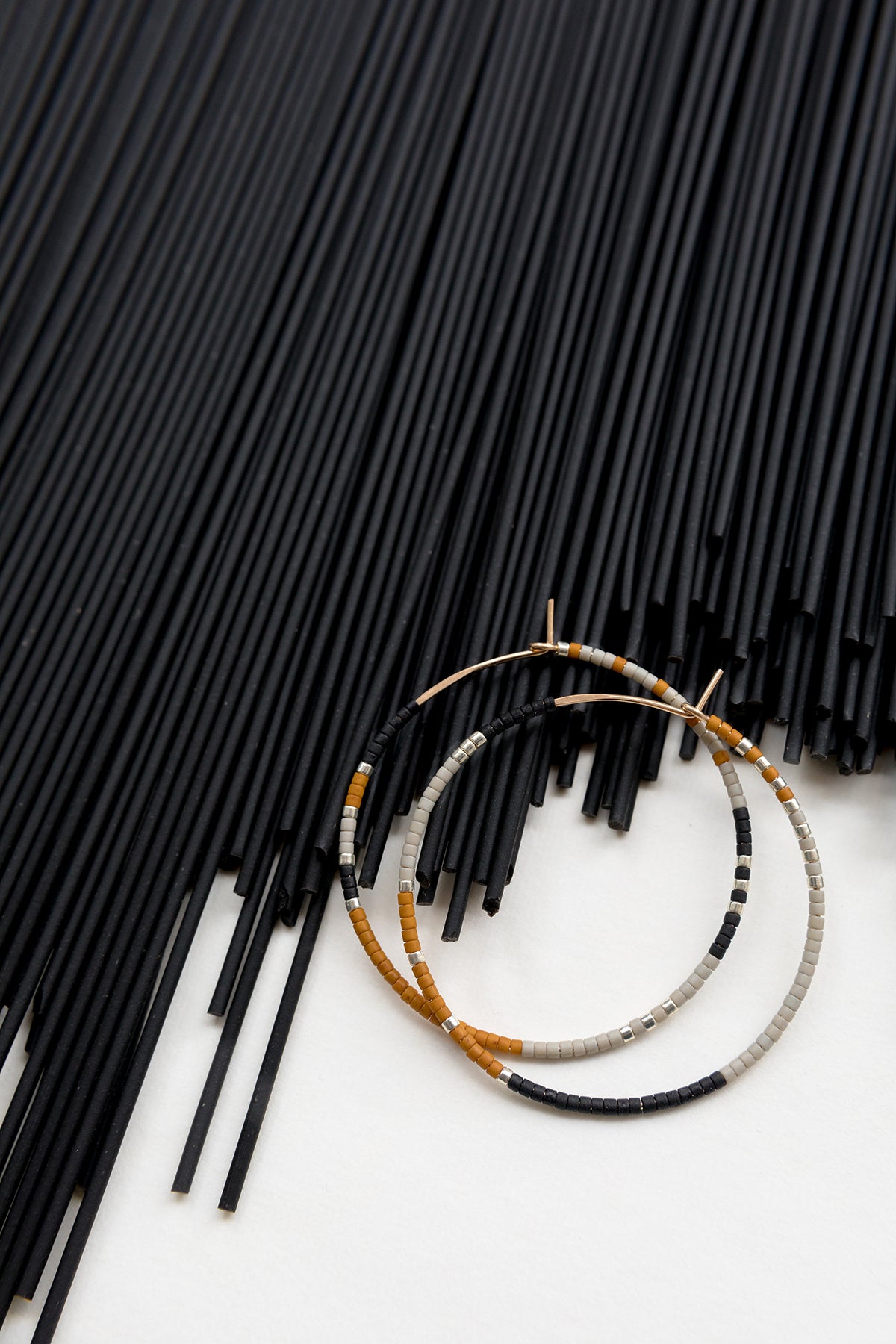 Delfi Earrings, Cloudscape - large - Abacus Row Handmade Jewelry