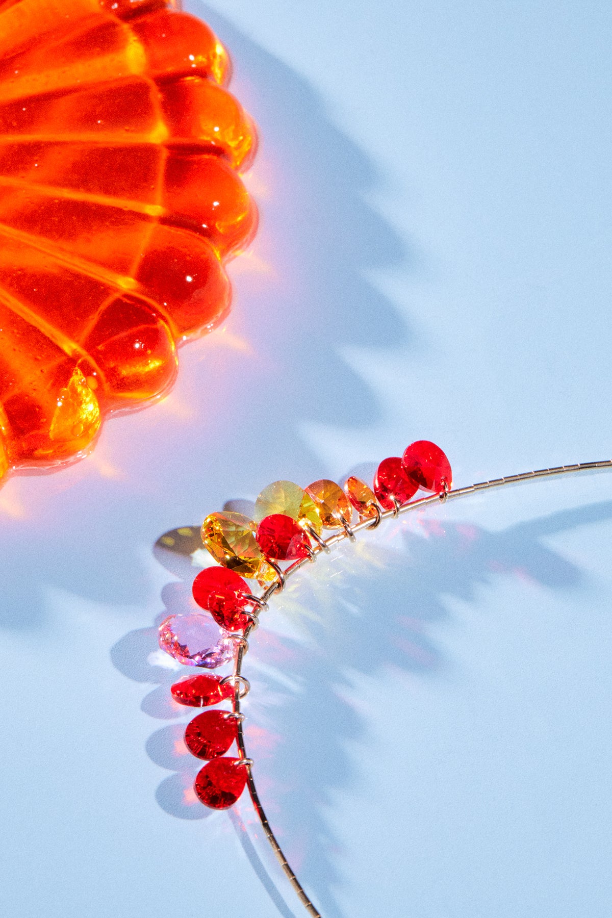 Fireworks Blossoming Necklace by Abacus Row Handmade Jewelry