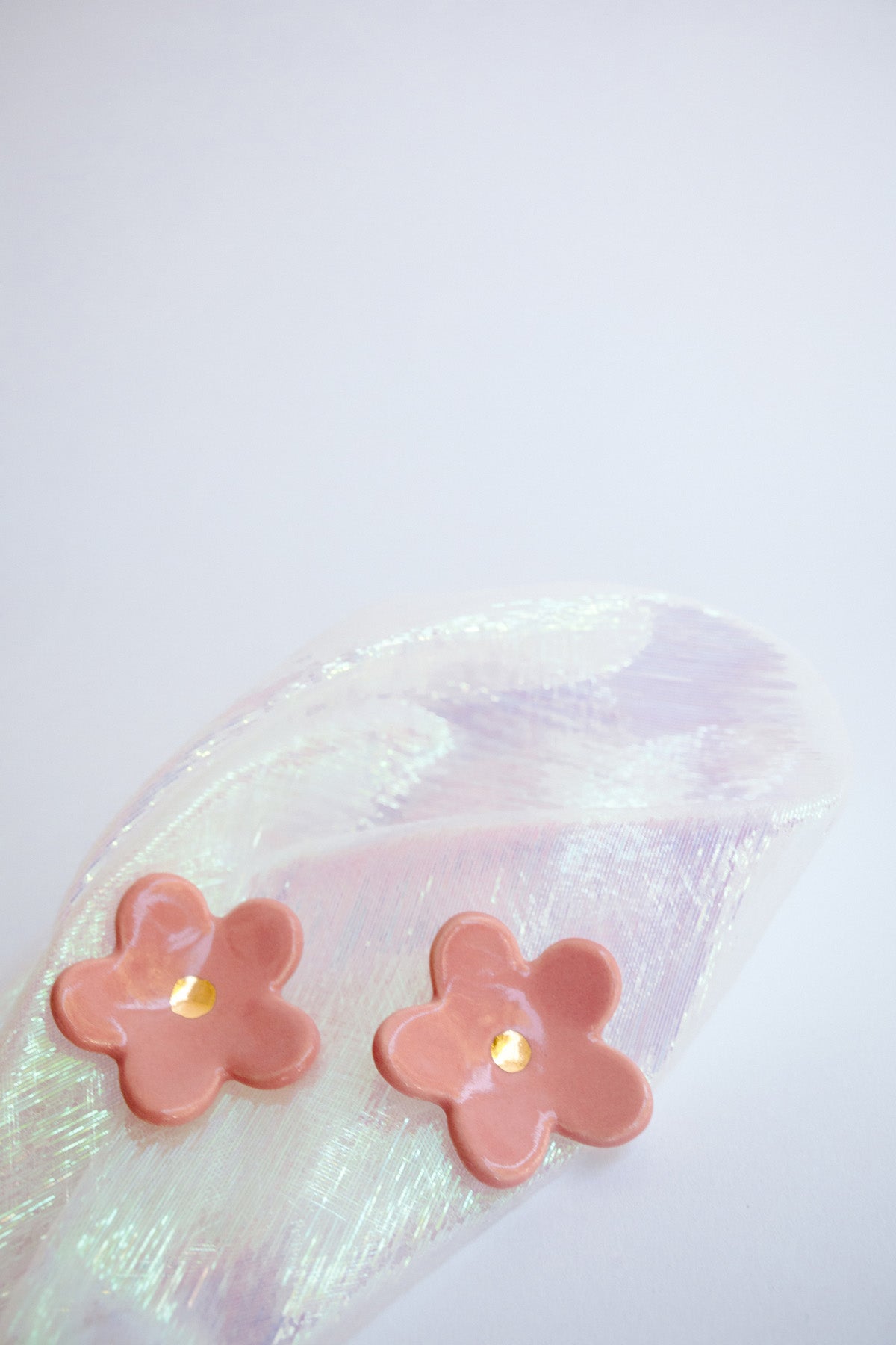 Pink Flower Earrings by TPOH The Persuits Of Happiness