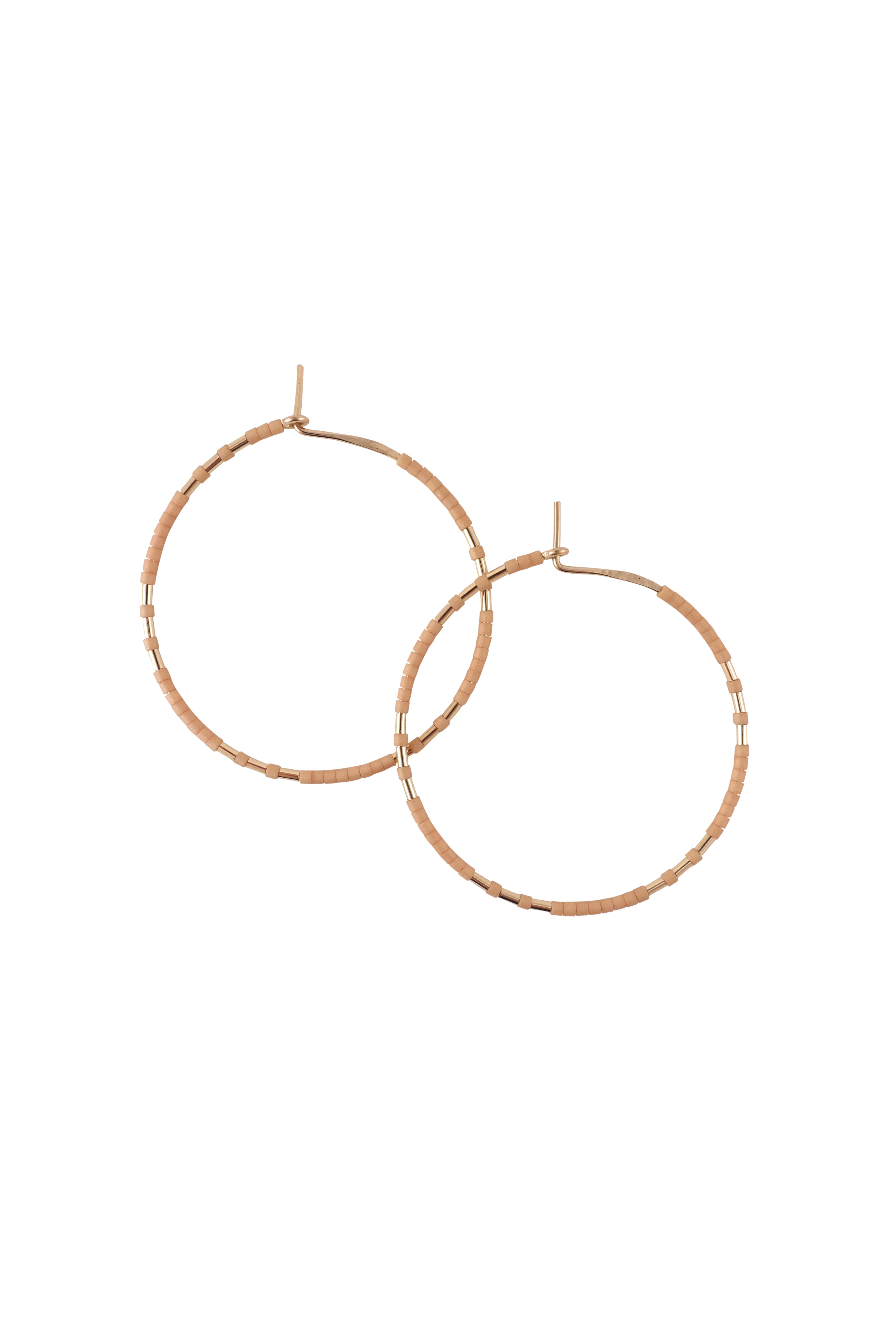 Chaldene Hoops, Peach - Abacus Row Handmade Jewelry