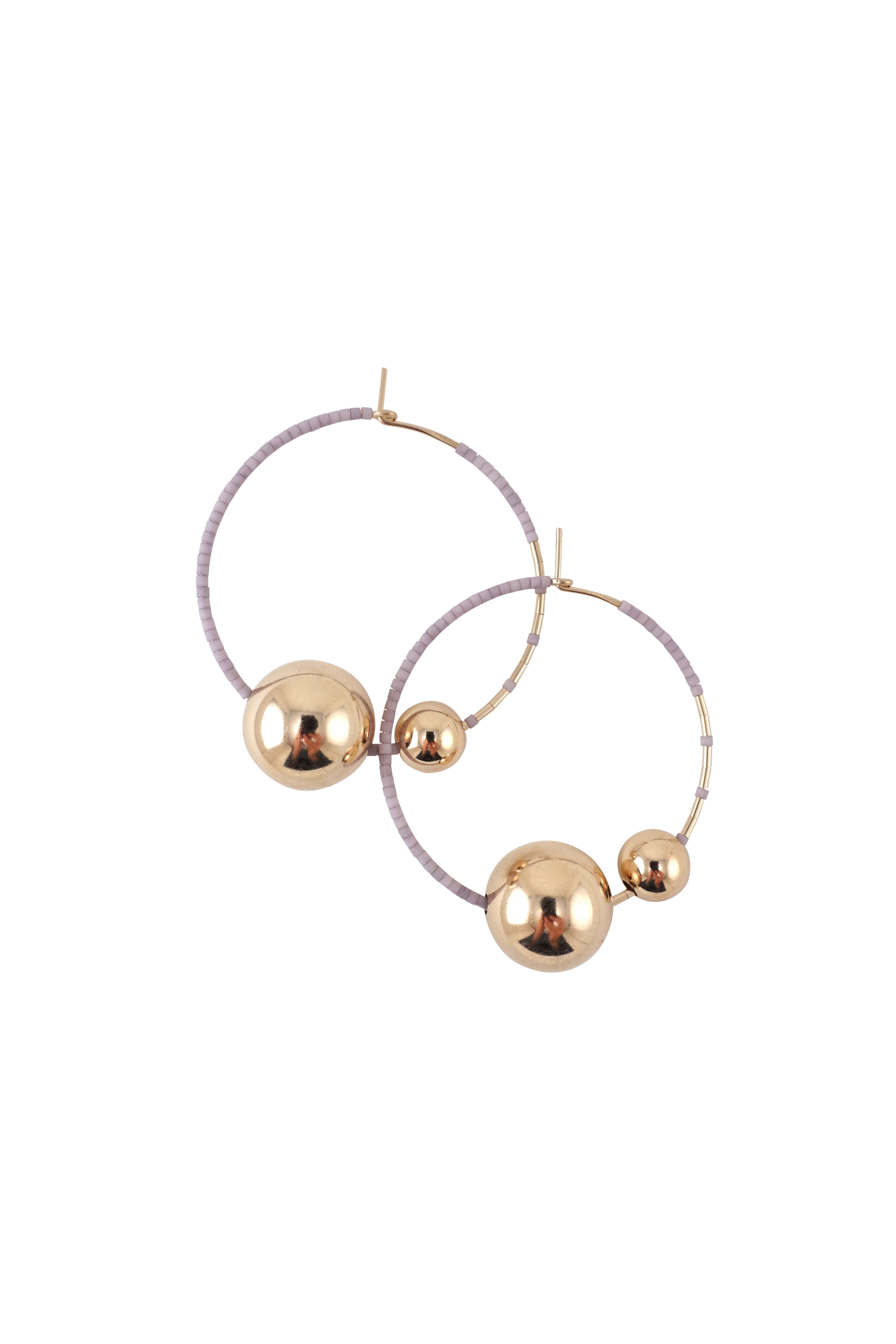 Wisteria Kari hoop Earrings by Abacus Row Handmade Jewelry