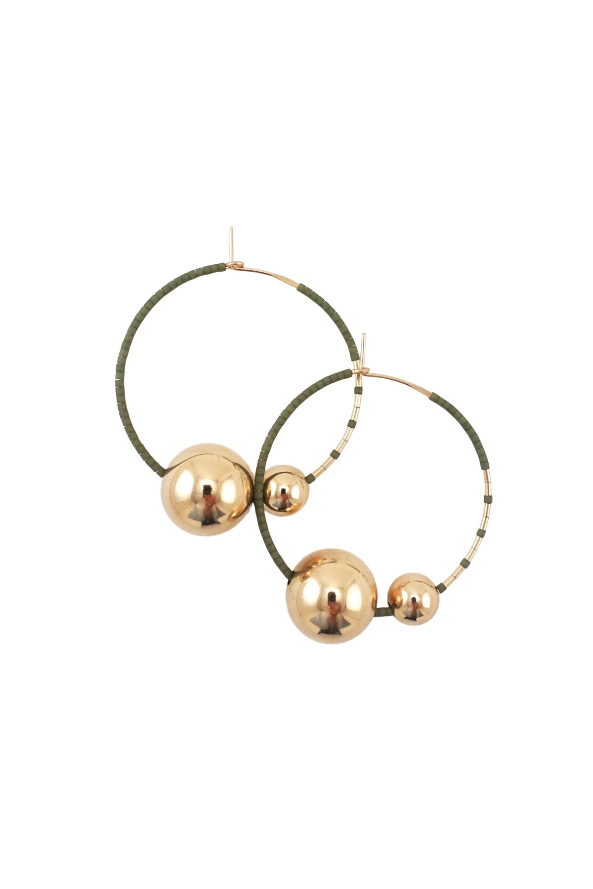 Kari Hoops in Palm by Abacus Row Handmade Jewelry