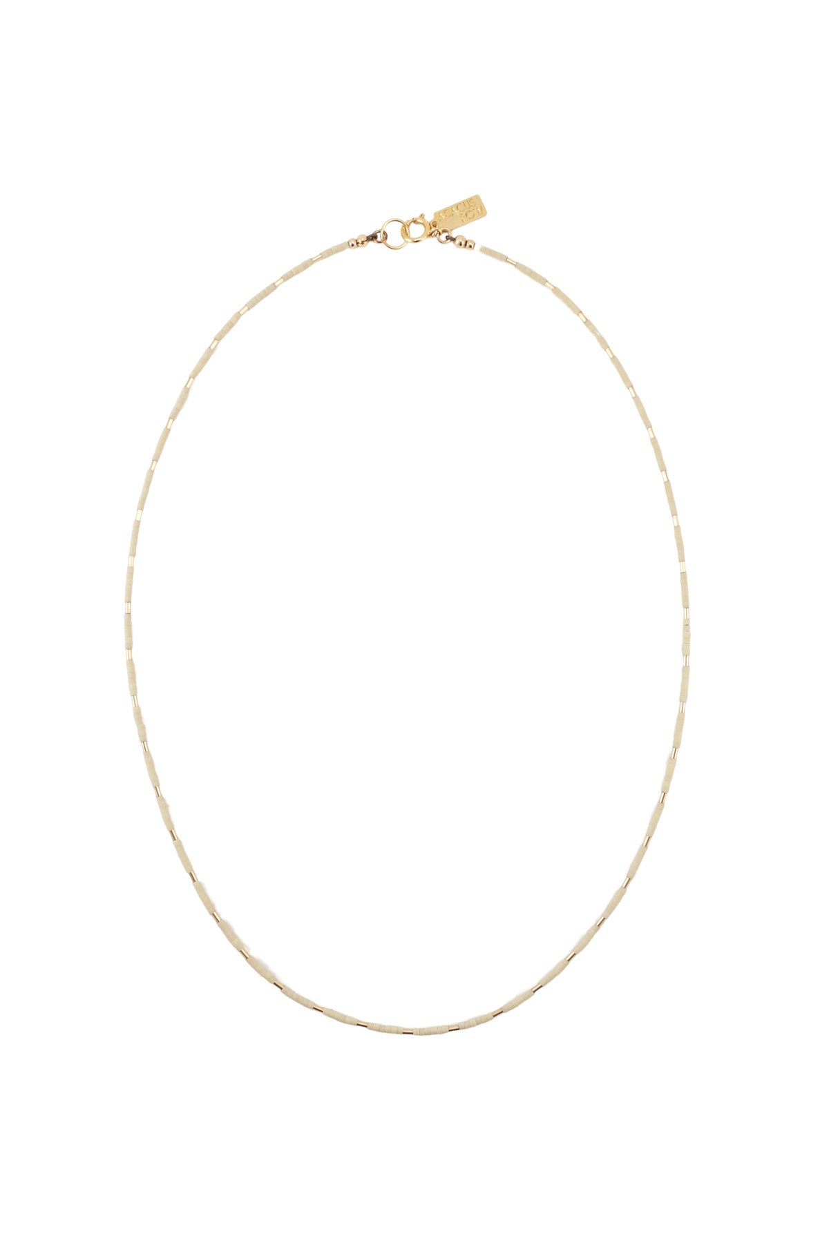 Sao Necklace in Oyster by Abacus Row Handmade Jewelry