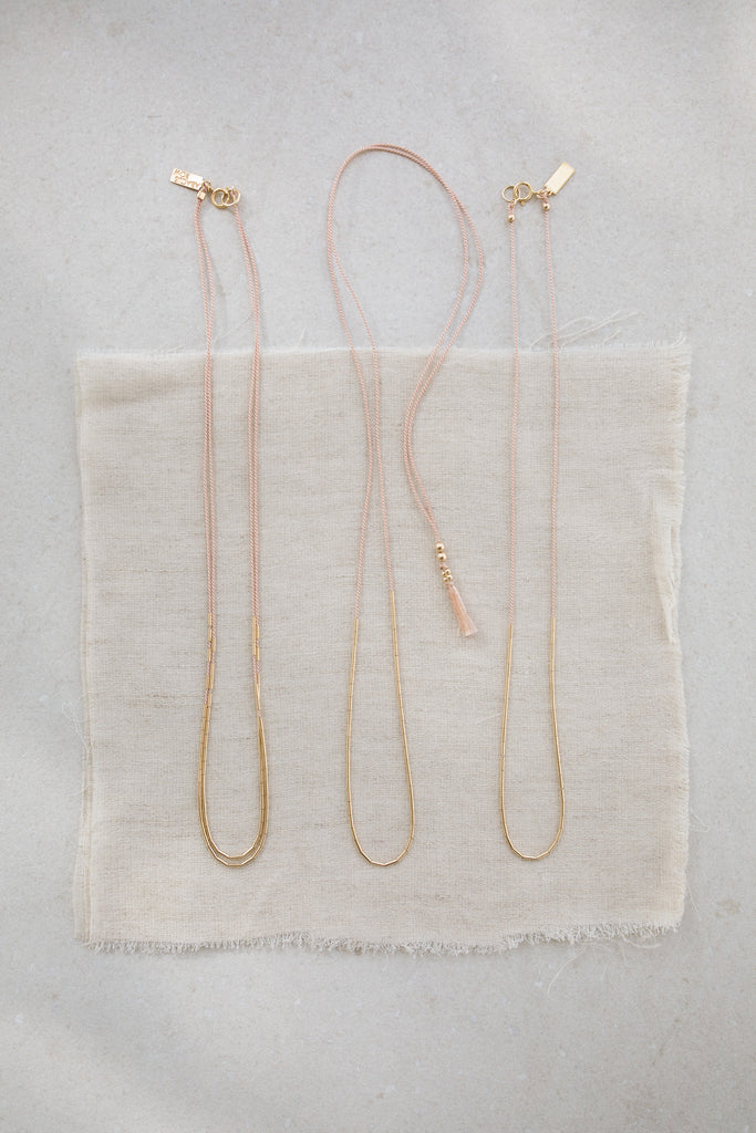 Blush Pink Necklaces at Abacus Row Handmade Jewelry