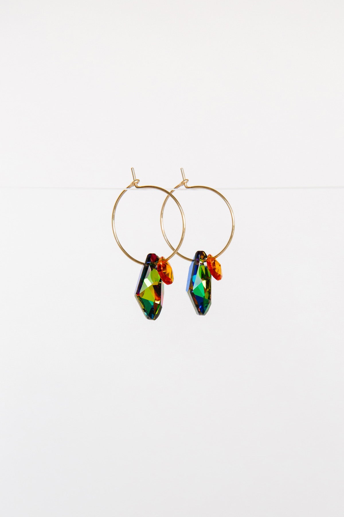 Mandarin Bird of Paradise Earrings by Abacus Row Handmade Jewelry