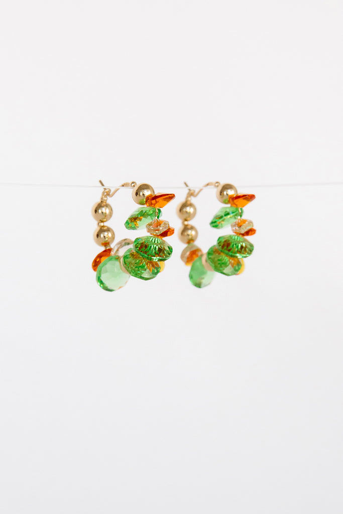 Harvest Peas & Carrots Earrings by Abacus Row Handmade Jewelry