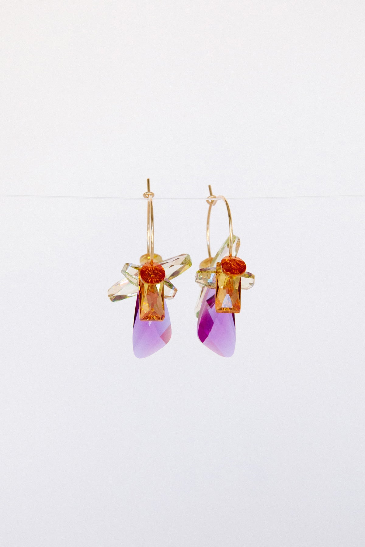 Fuchsia Earrings by Abacus Row Handmade Jewelry