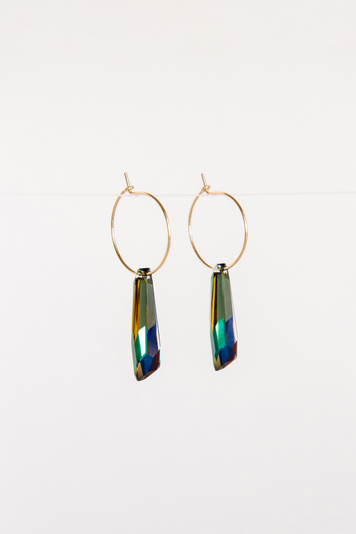 Variegated Long Petal Earrings by Abacus Row Handmade Jewelry