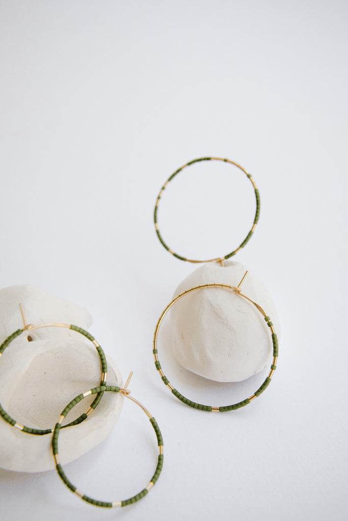 Hoops in Palm by Abacus Row Handmade Jewelry