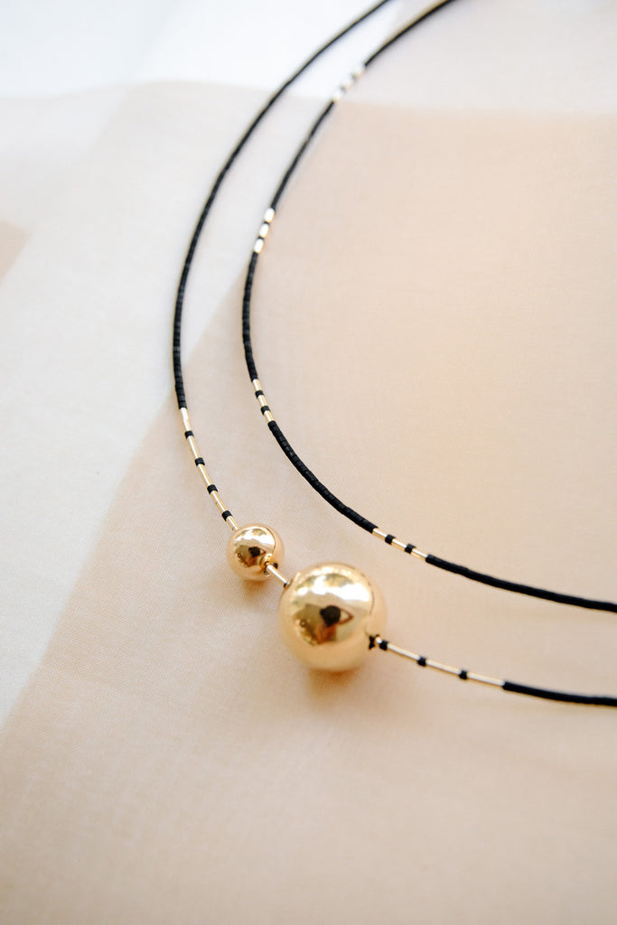 Mimas Necklace in Ink by Abacus Row Handmade Jewelry