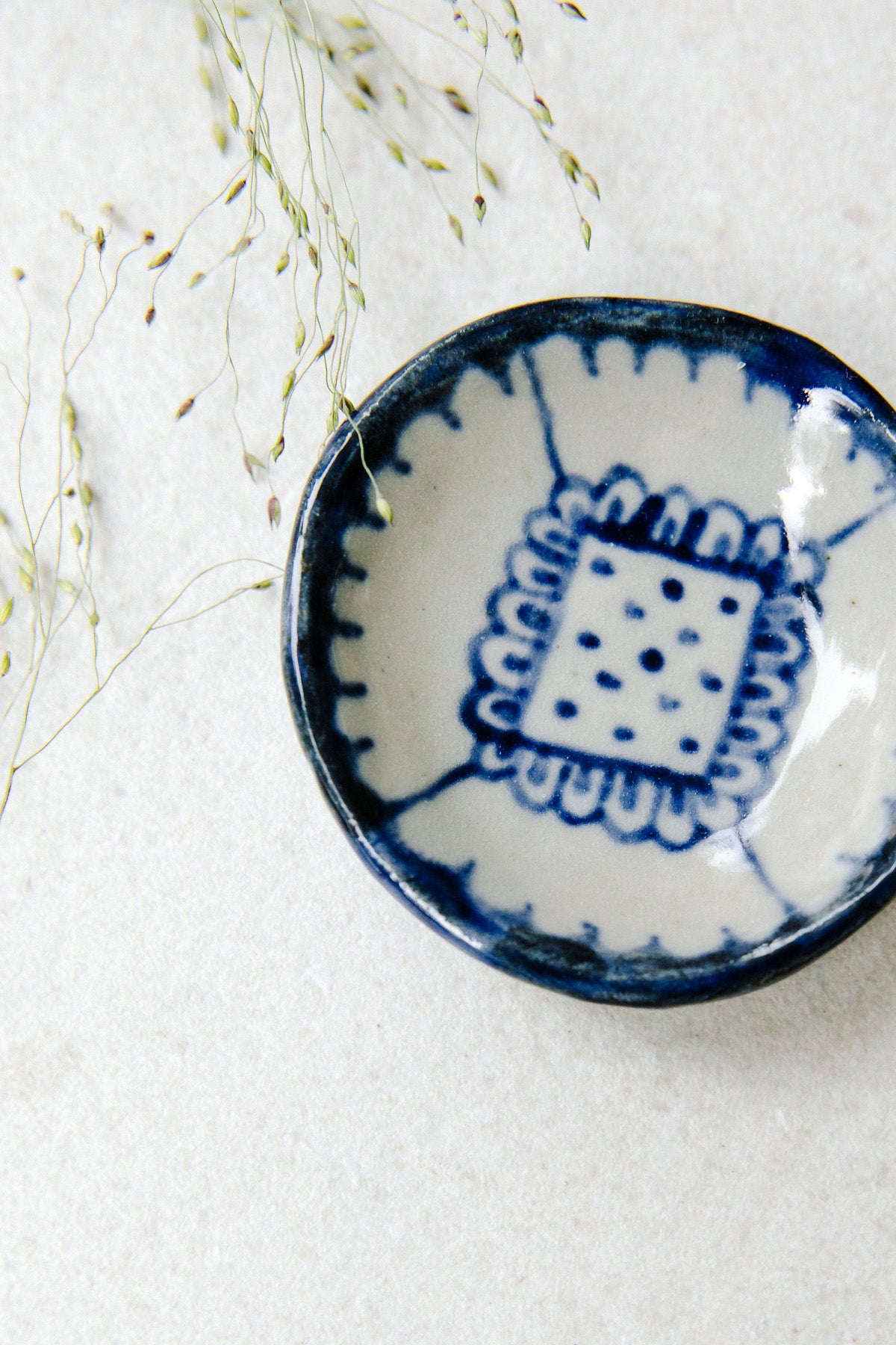 Extra Small Painted Floral Dish by Ariel Clute
