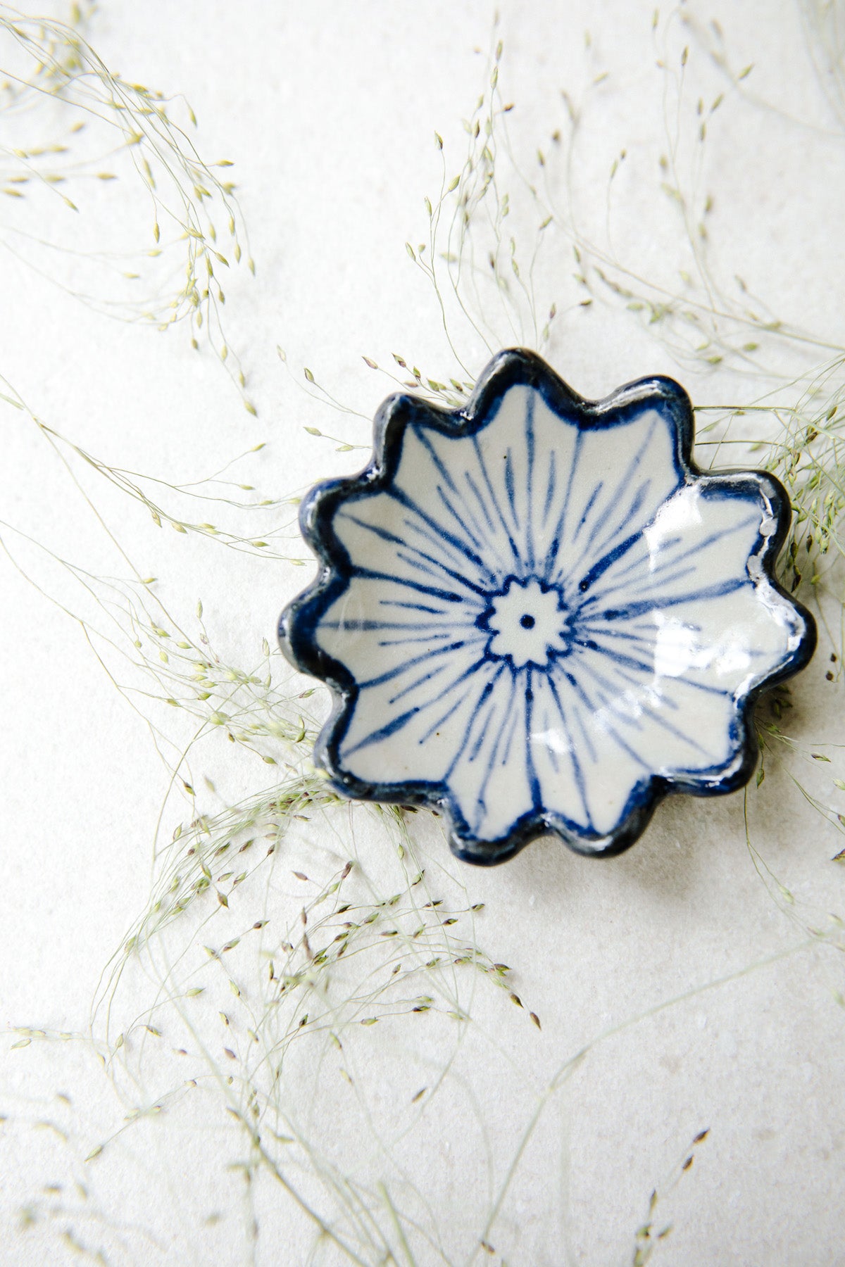 Small Painted Floral Dish by Ariel Clute