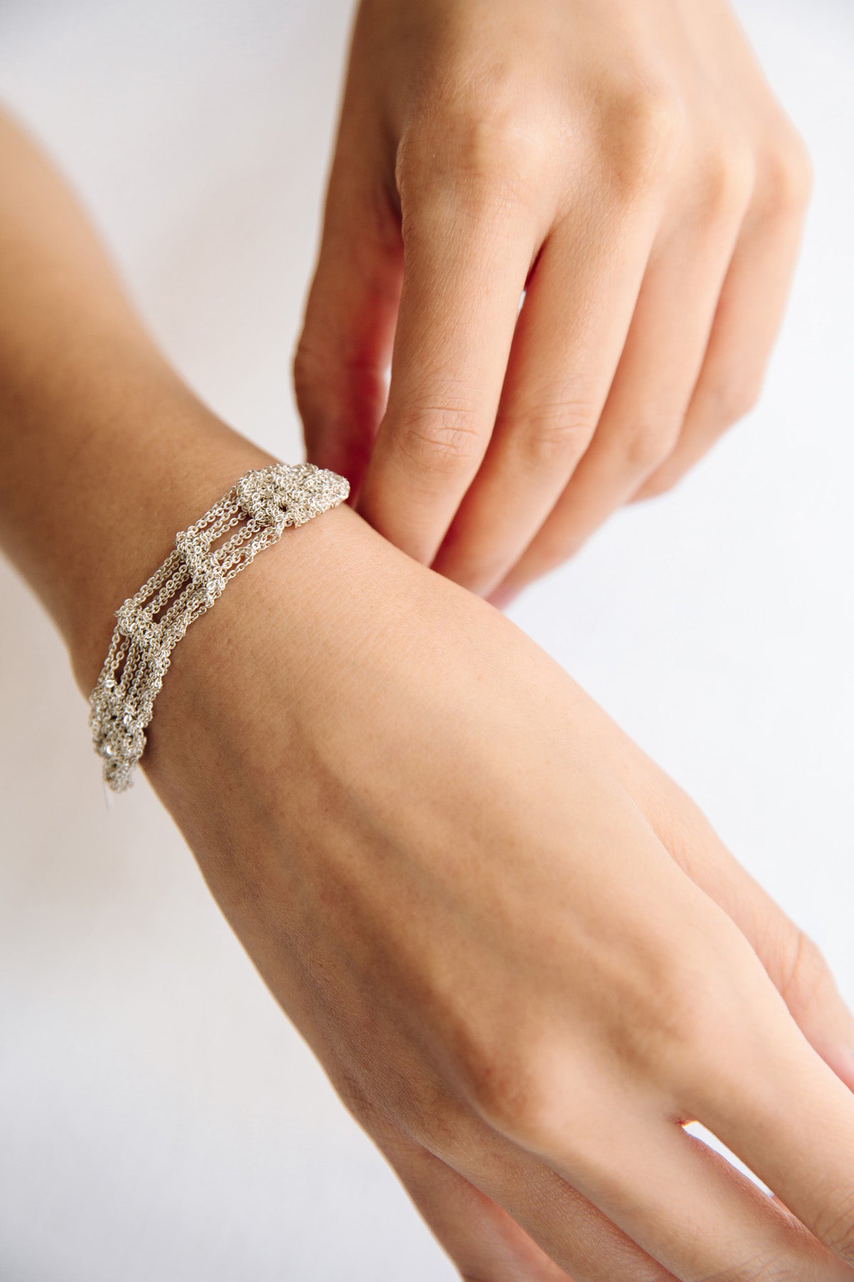 Silver Bare Frame Bracelet by Arielle de Pinto at Abacus Row Jewelry