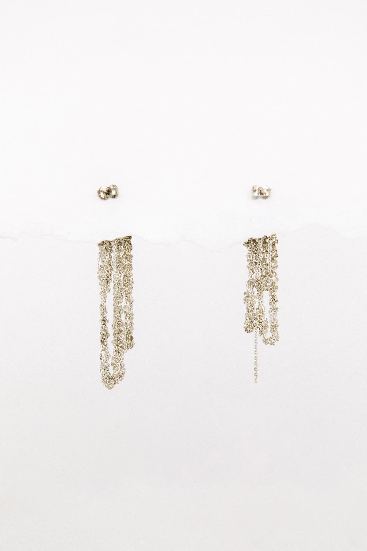 Silver Drip Earring backs by Arielle de Pinto at Abacus Row Handmade Jewelry