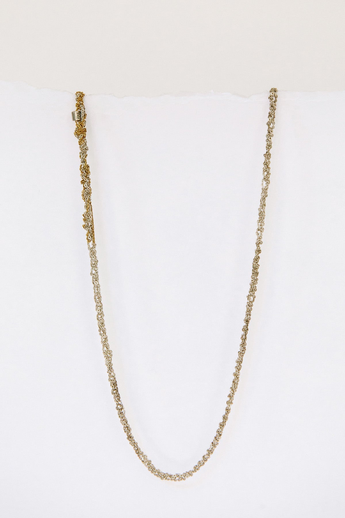 Silver + Gold Simple Necklace by Arielle de Pinto at Abacus Row