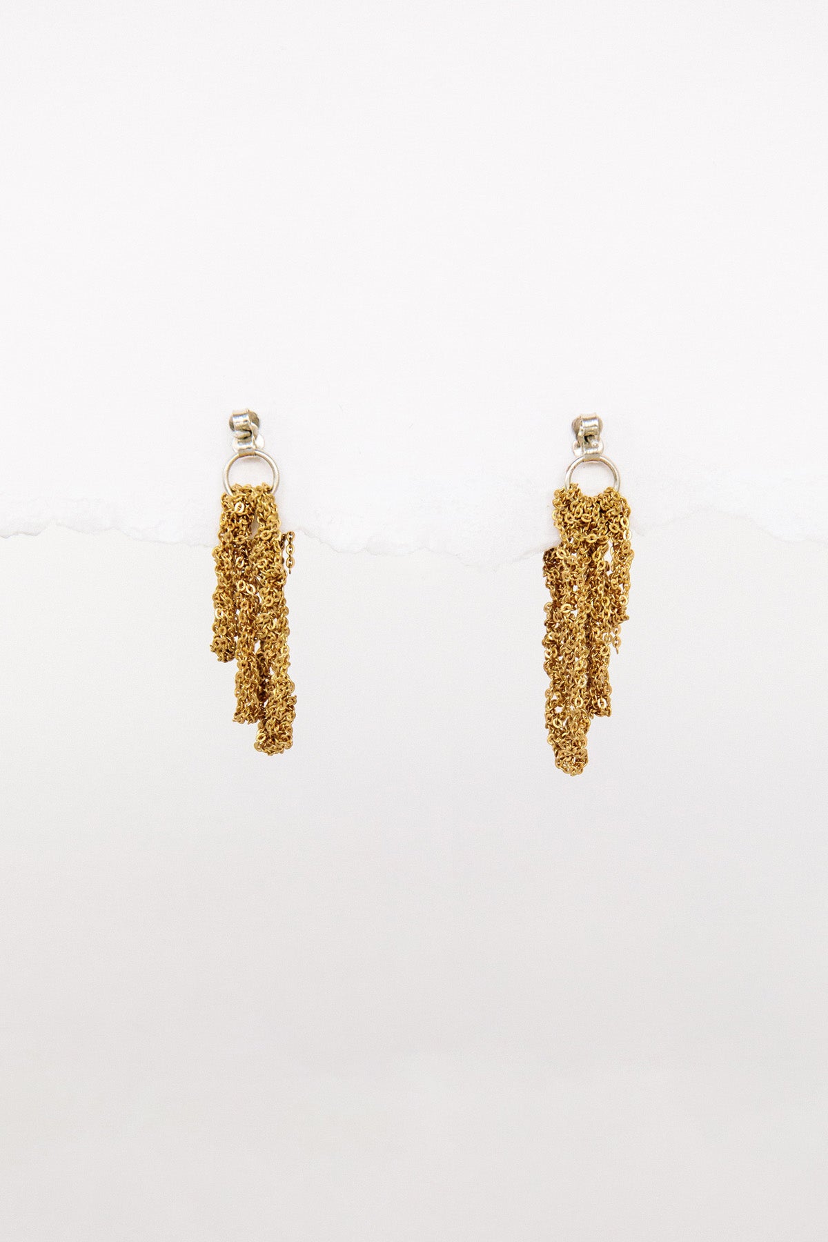 Gold Tiered Cuff Earrings by Arielle de Pinto at Abacus Row Jewelry