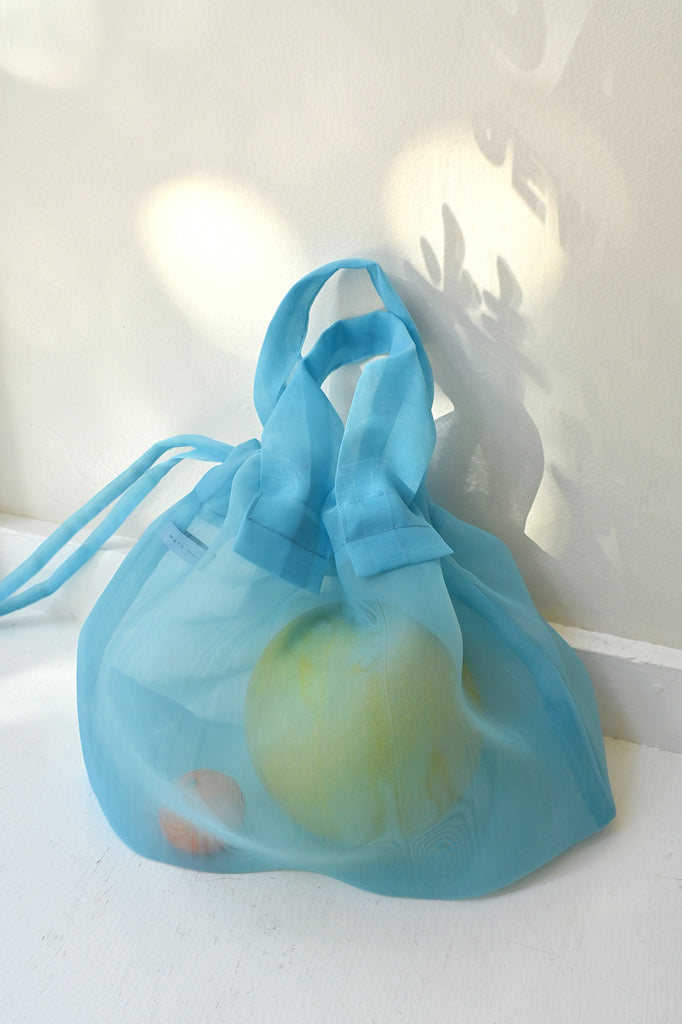 Small Light Blue Mate-Mono See Through Bag at Abacus Row Handmade Jewelry