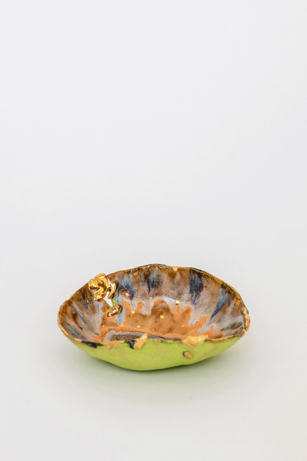 Extra Small Tangerine Dream with Gold Iceland Dish by Minh Singer