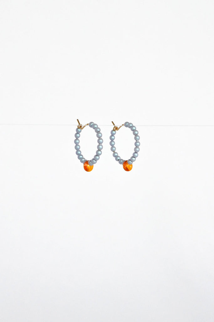 Little Moon Earrings, Orange