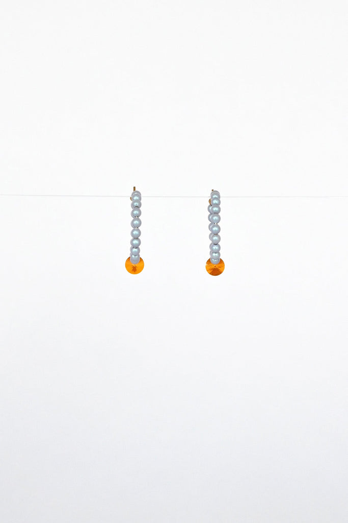 Little Moon Earrings, Orange