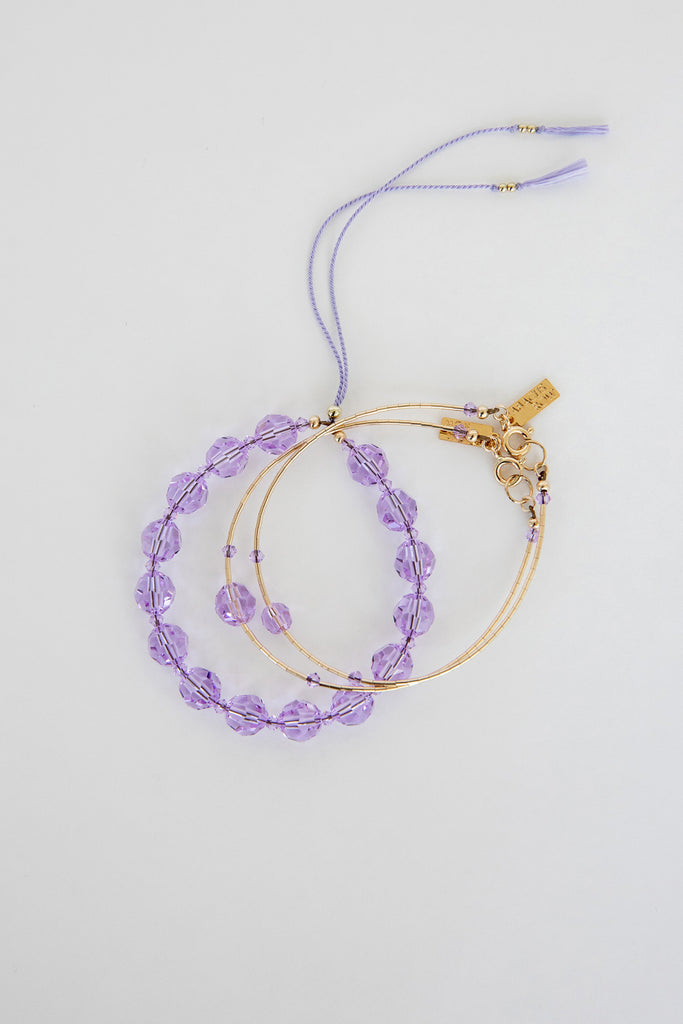 Limited Edition Sprinkle Bracelet Set and Hyacinth Bracelet at Abacus Row Handmade Jewelry