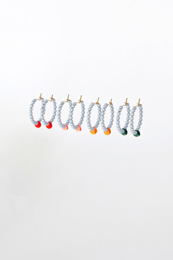 Little Moon Earrings, Pink