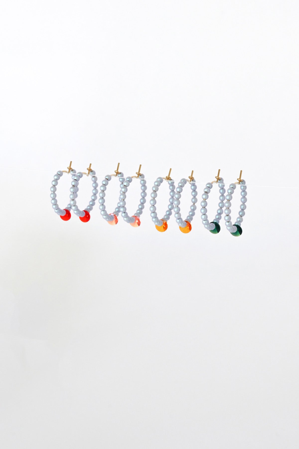 Little Moon Earrings, Orange