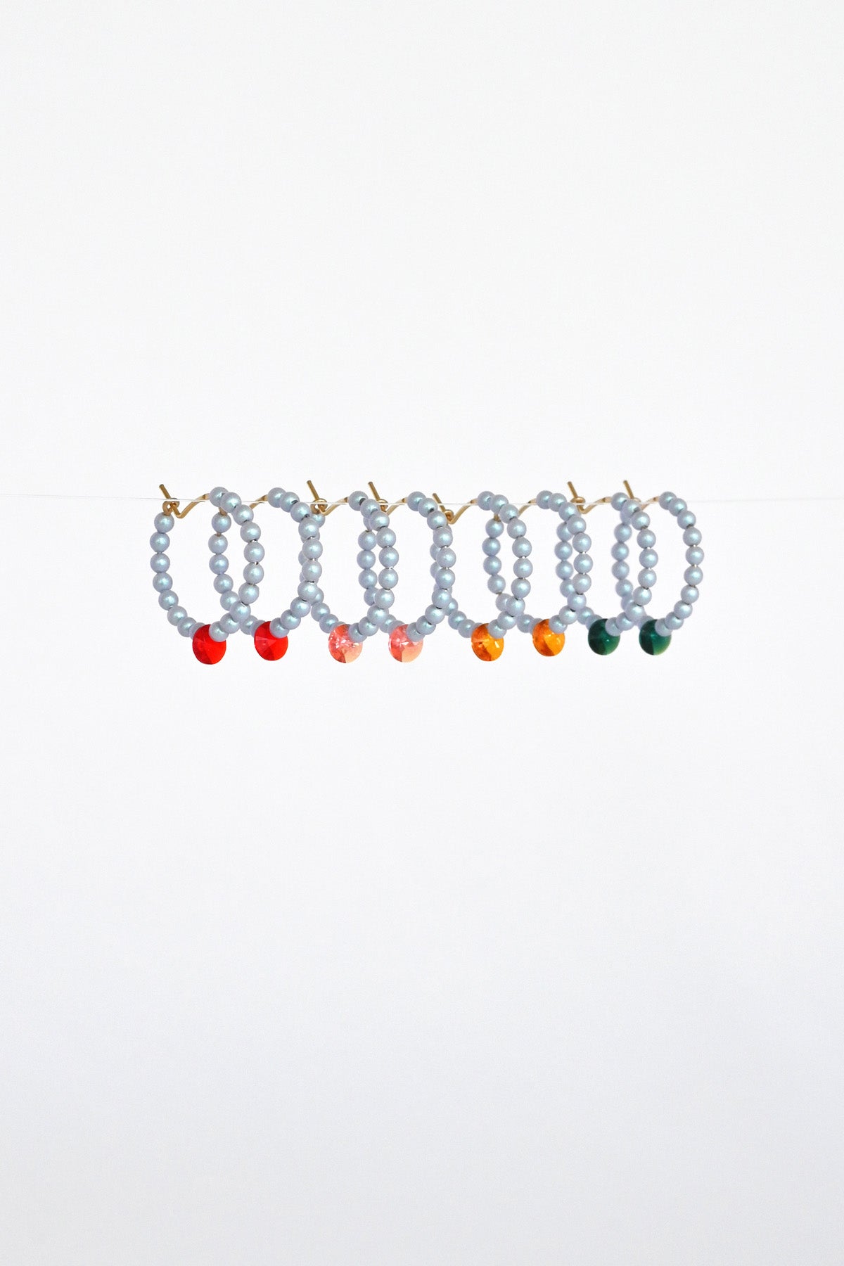 Little Moon Earrings, Orange
