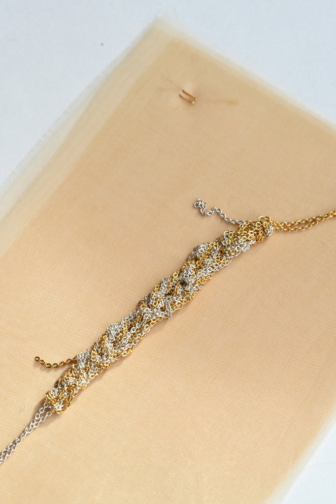 Bare Chain Bracelet, Silver + Gold