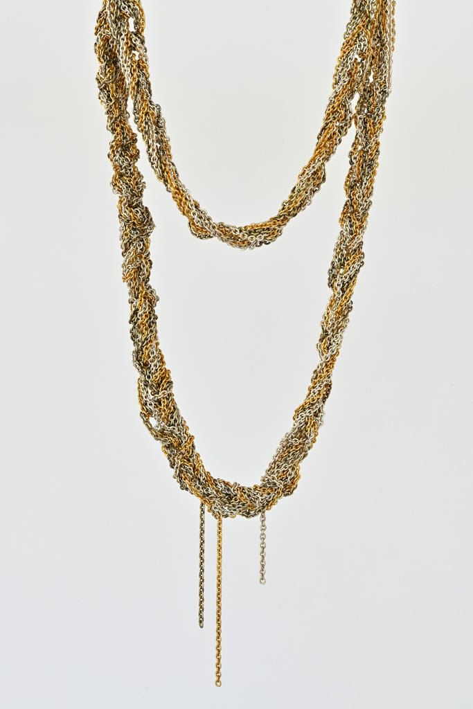 The 33 Necklace/Bracelet, Gold + Haze + Silver