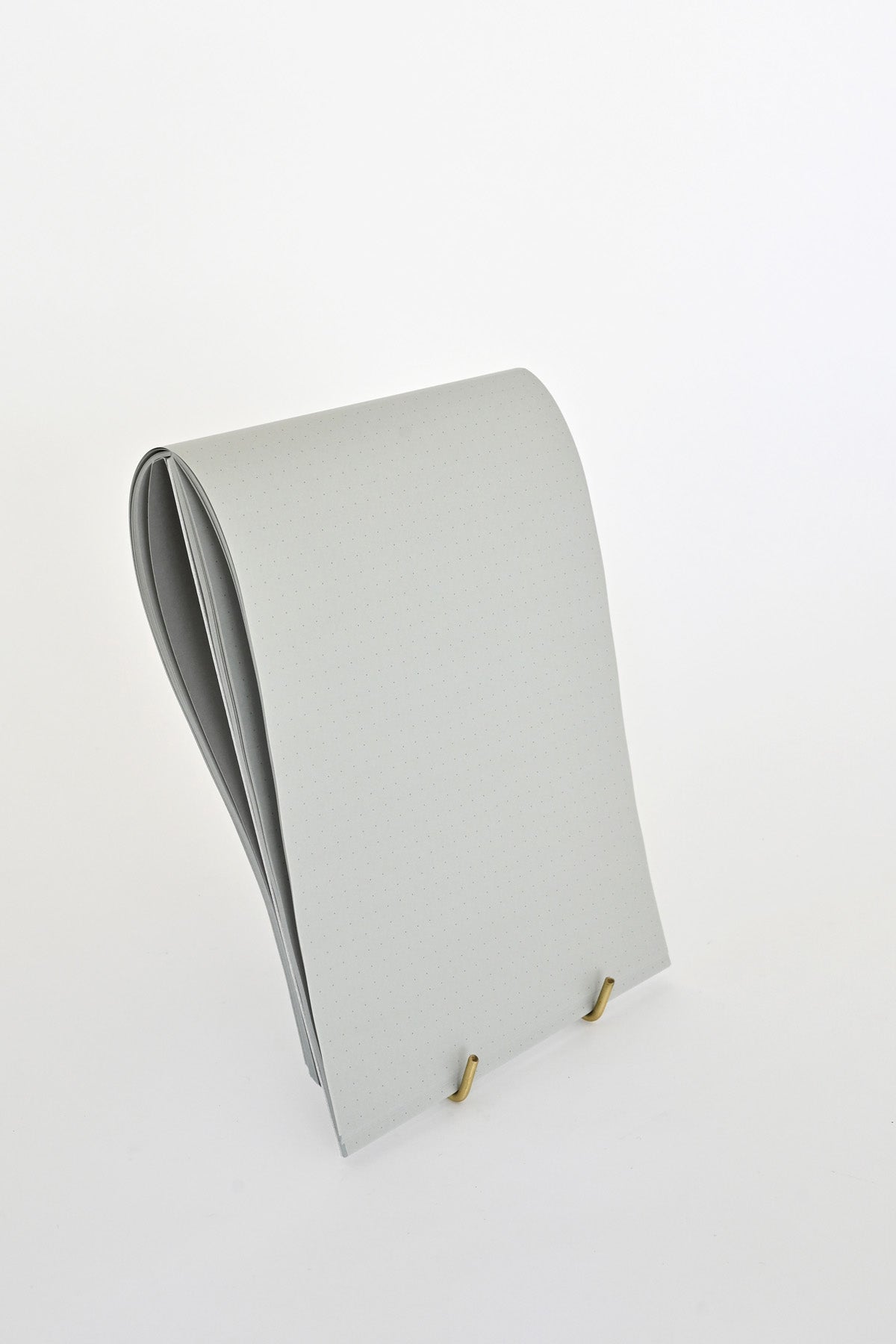 Gray Midori Dot Grid A5 Notebook Open at Abacus Row