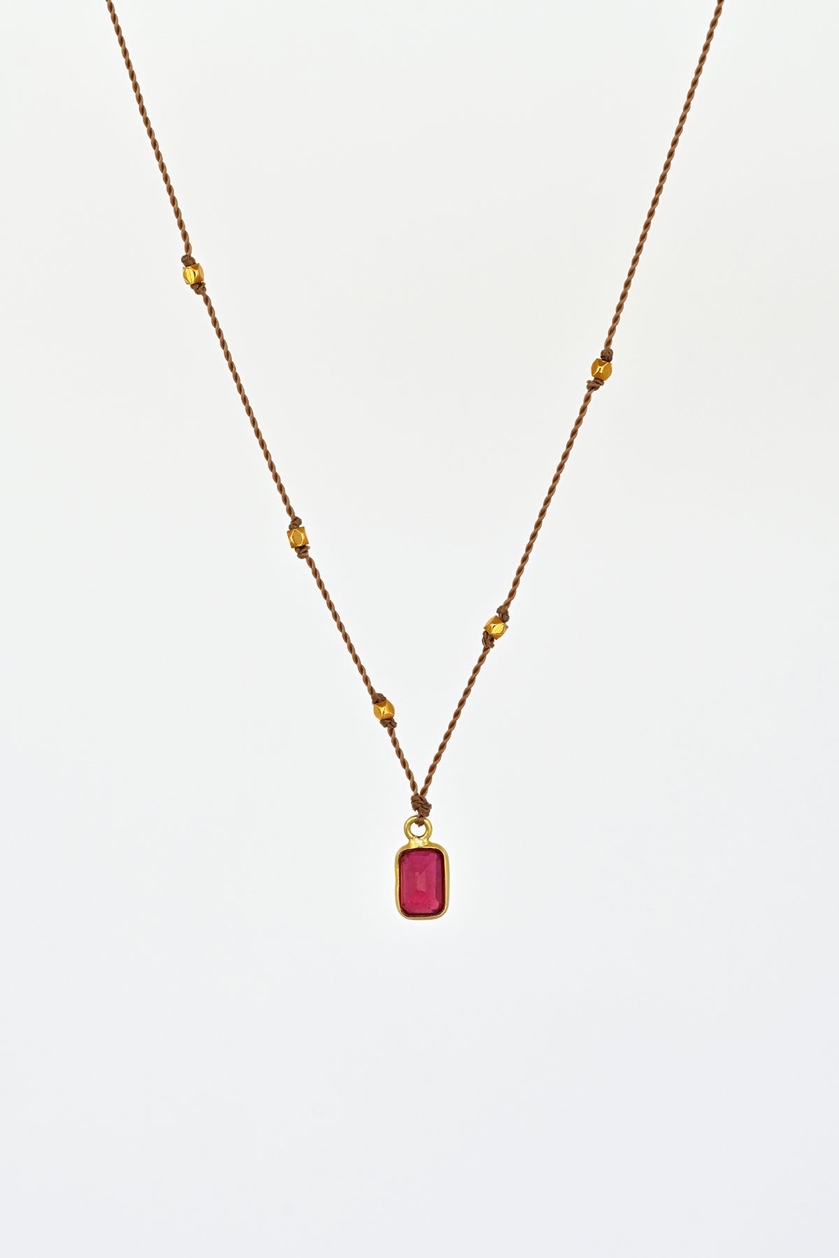Ruby Necklace by Margaret Solow at Abacus Row Handmade Jewelry