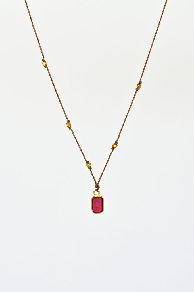 Ruby Necklace by Margaret Solow at Abacus Row Handmade Jewelry