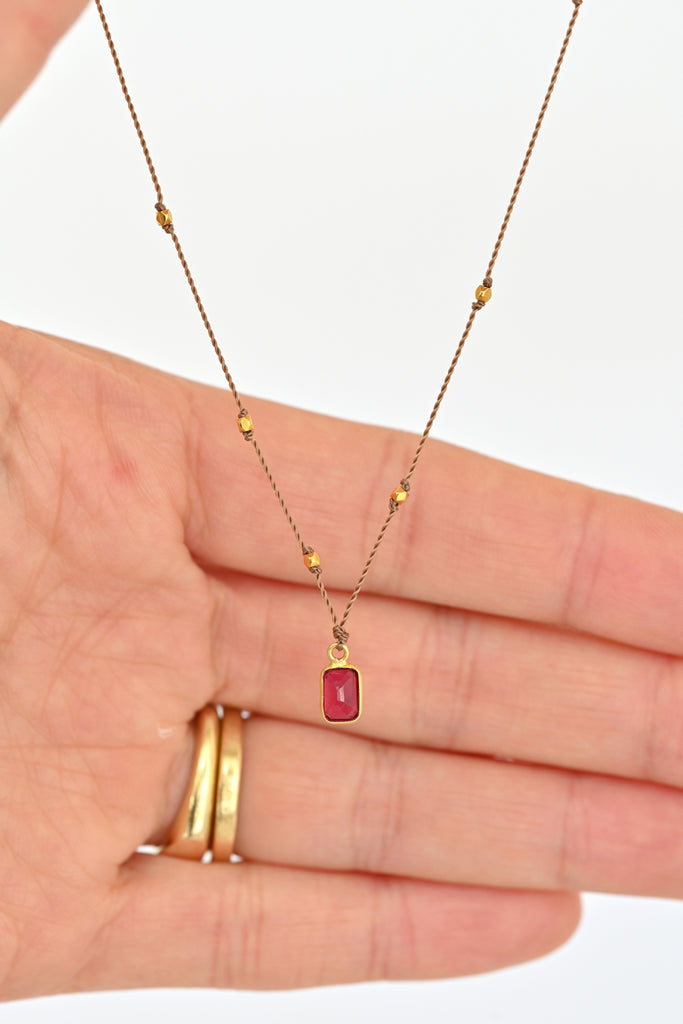 Ruby Necklace by Margaret Solow at Abacus Row Handmade Jewelry