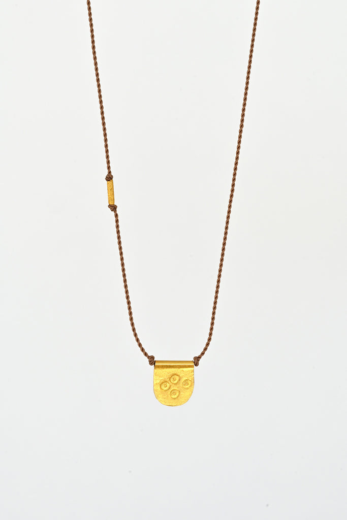 Talisman Necklace, Gold Tab