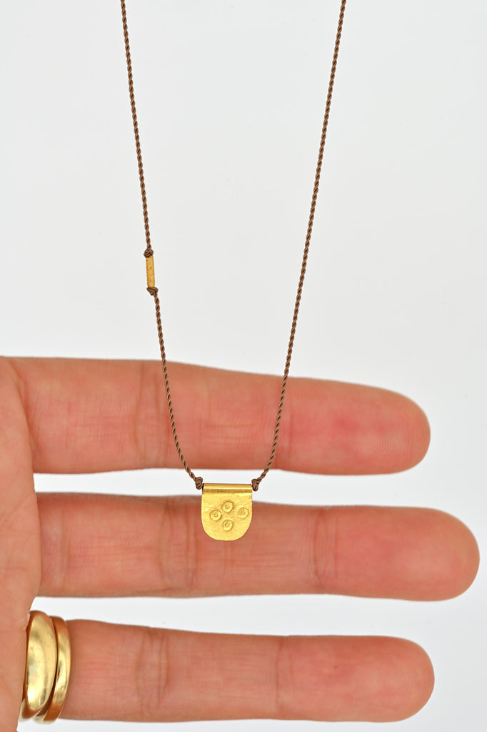 Talisman Necklace, Gold Tab