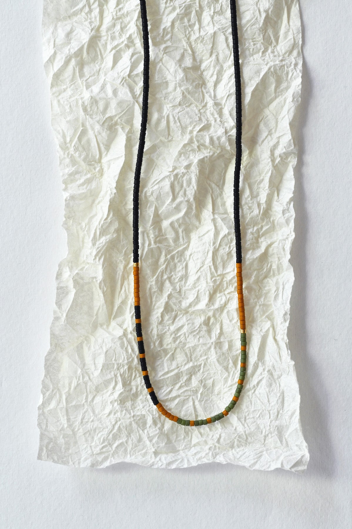 Awatere Necklace Styled in Knoll by Abacus Row Handmade Jewelry