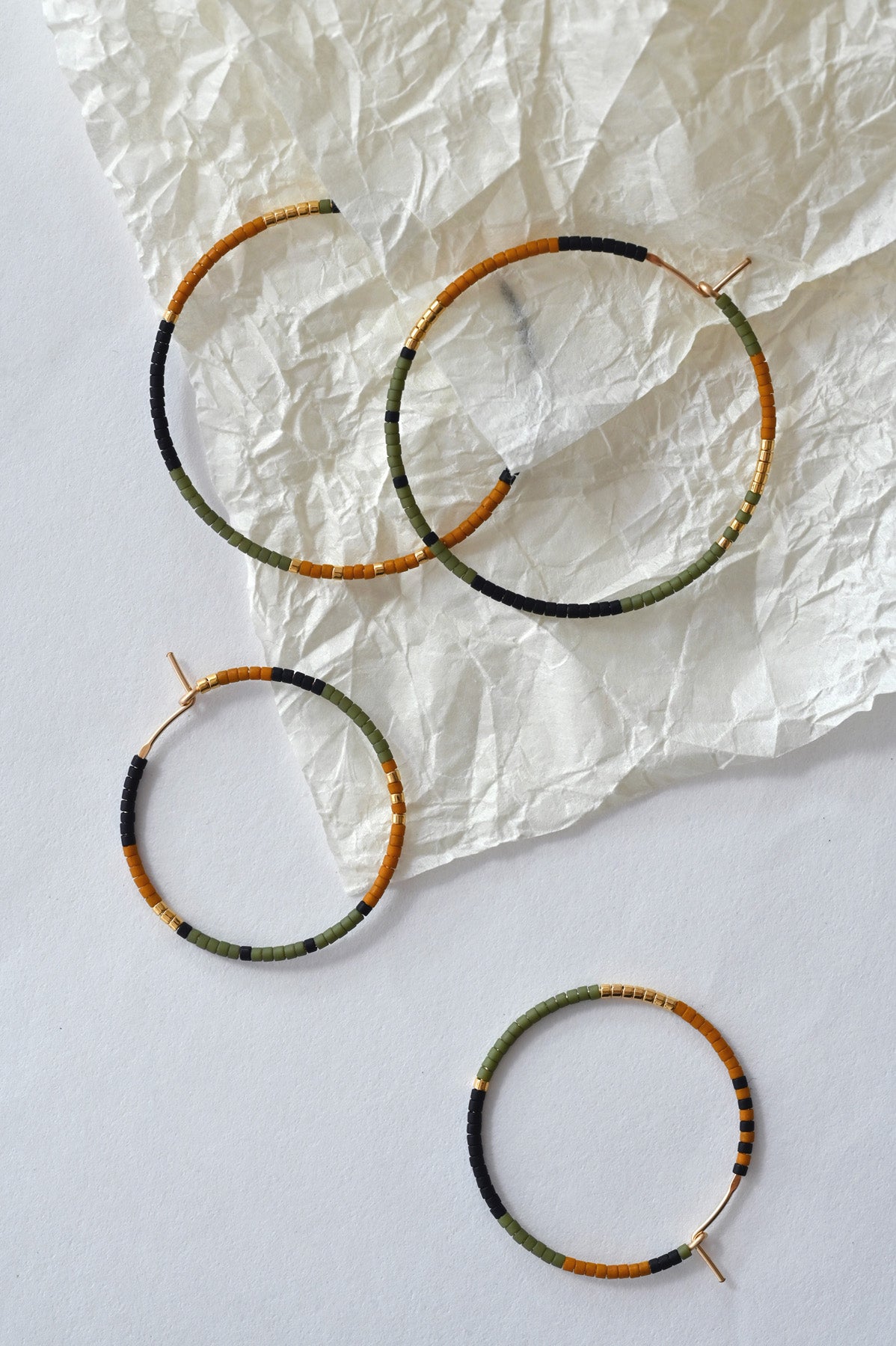 Delfi Earrings Styled in Knoll by Abacus Row Handmade Jewelry