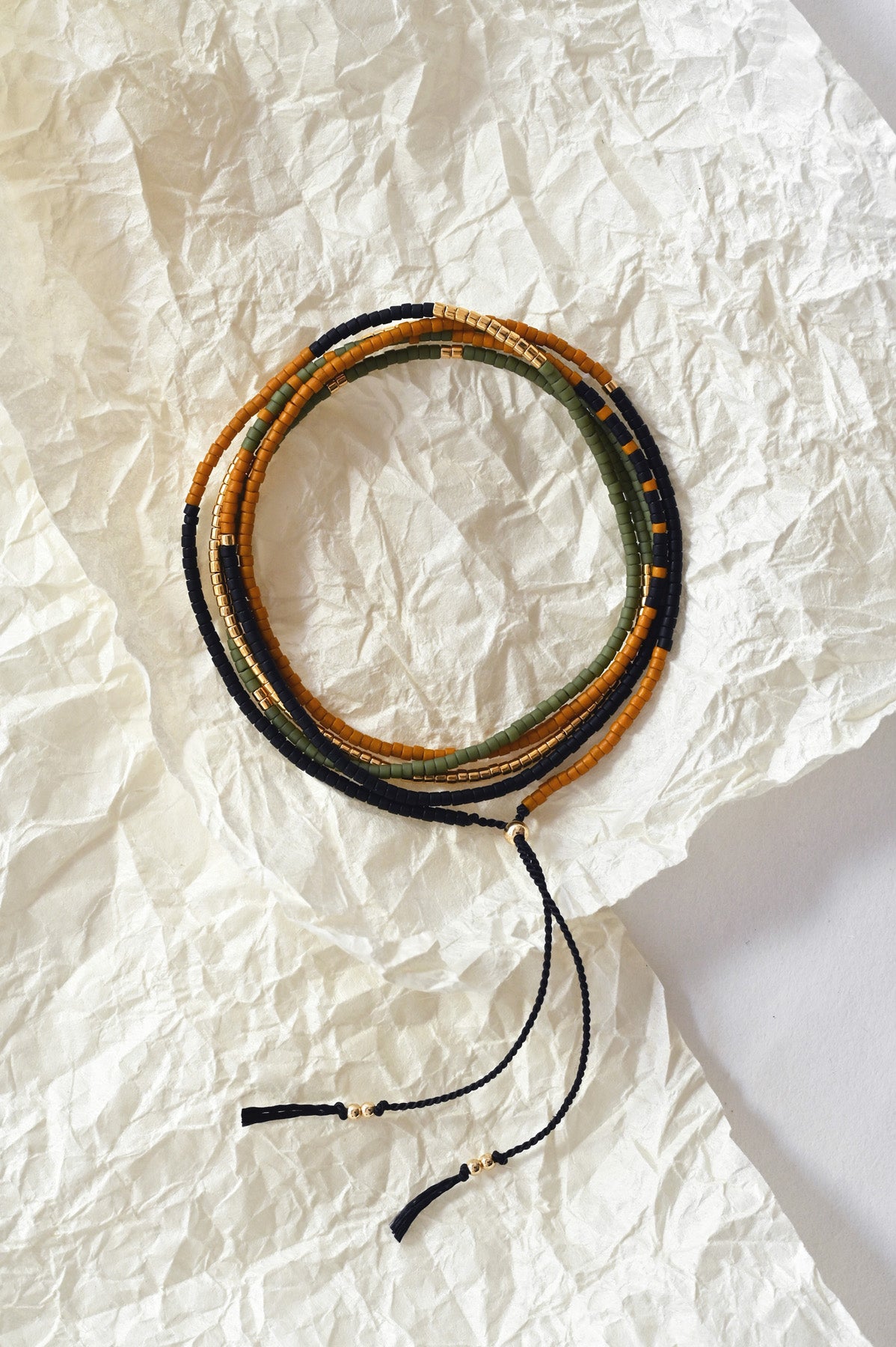 Kego Bracelet Wrap Styled in Knoll by Abacus Row Handmade Jewelry