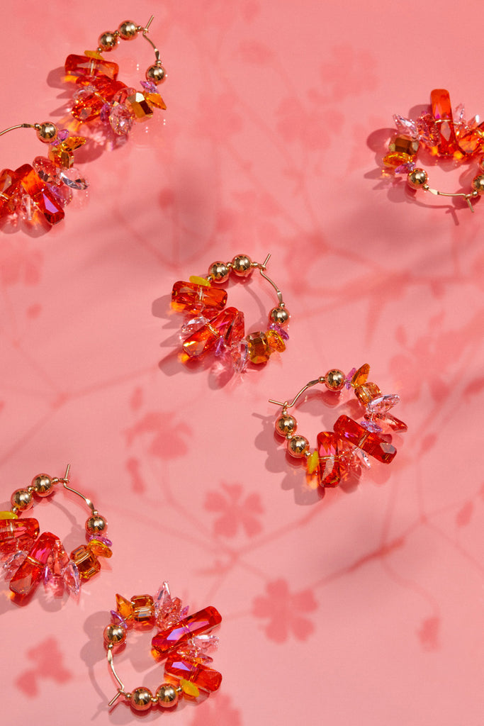 Azalea Earrings No.12 in the Garden Collection and styled at Abacus Row Handmade Jewelry