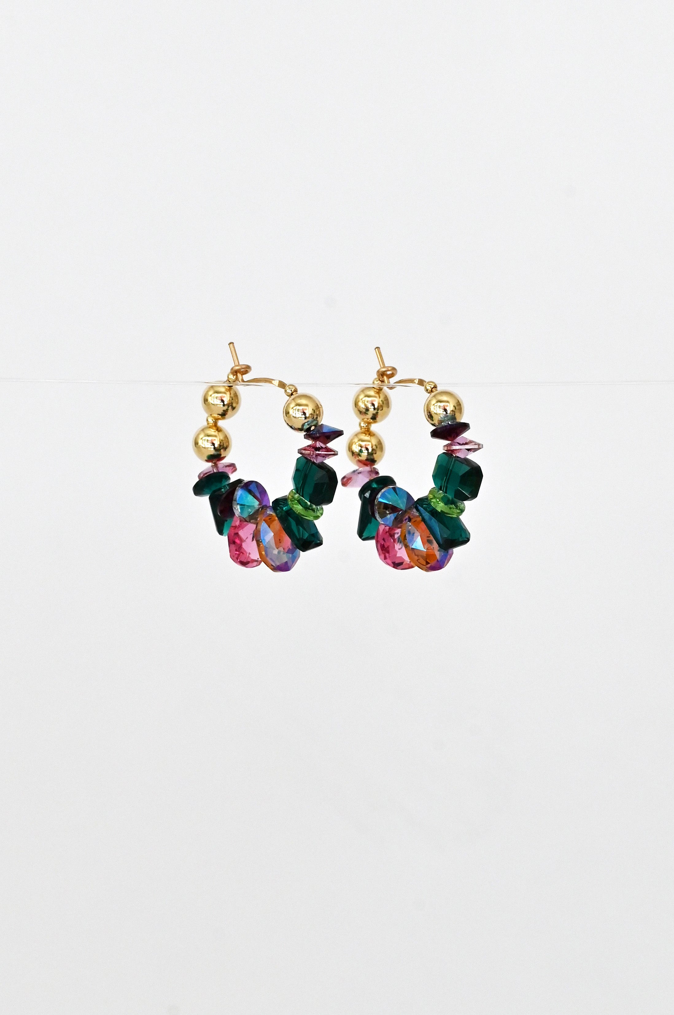 Azalea Earrings No.16 side view by Abacus Row Handmade Jewelry