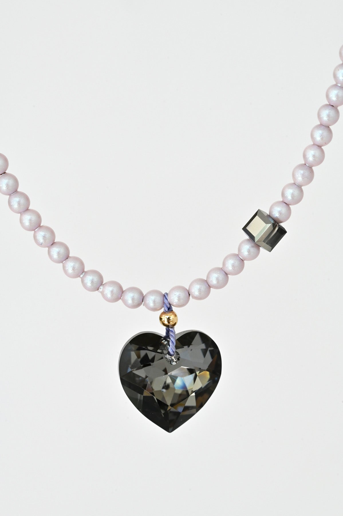 Limited Edition Big Heart Necklace detail at Abacus Row Handmade Jewelry
