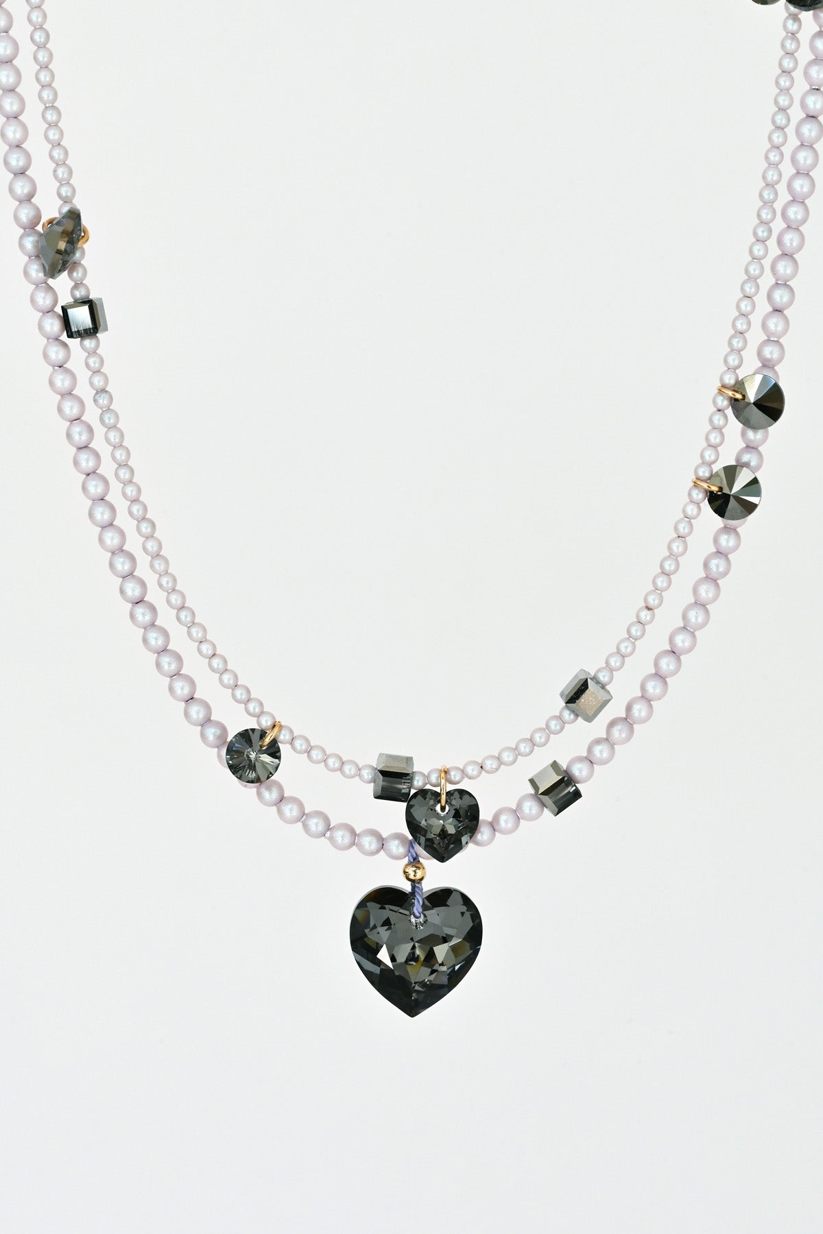 Limited Edition Big Heart Necklaces detail at Abacus Row Handmade Jewelry