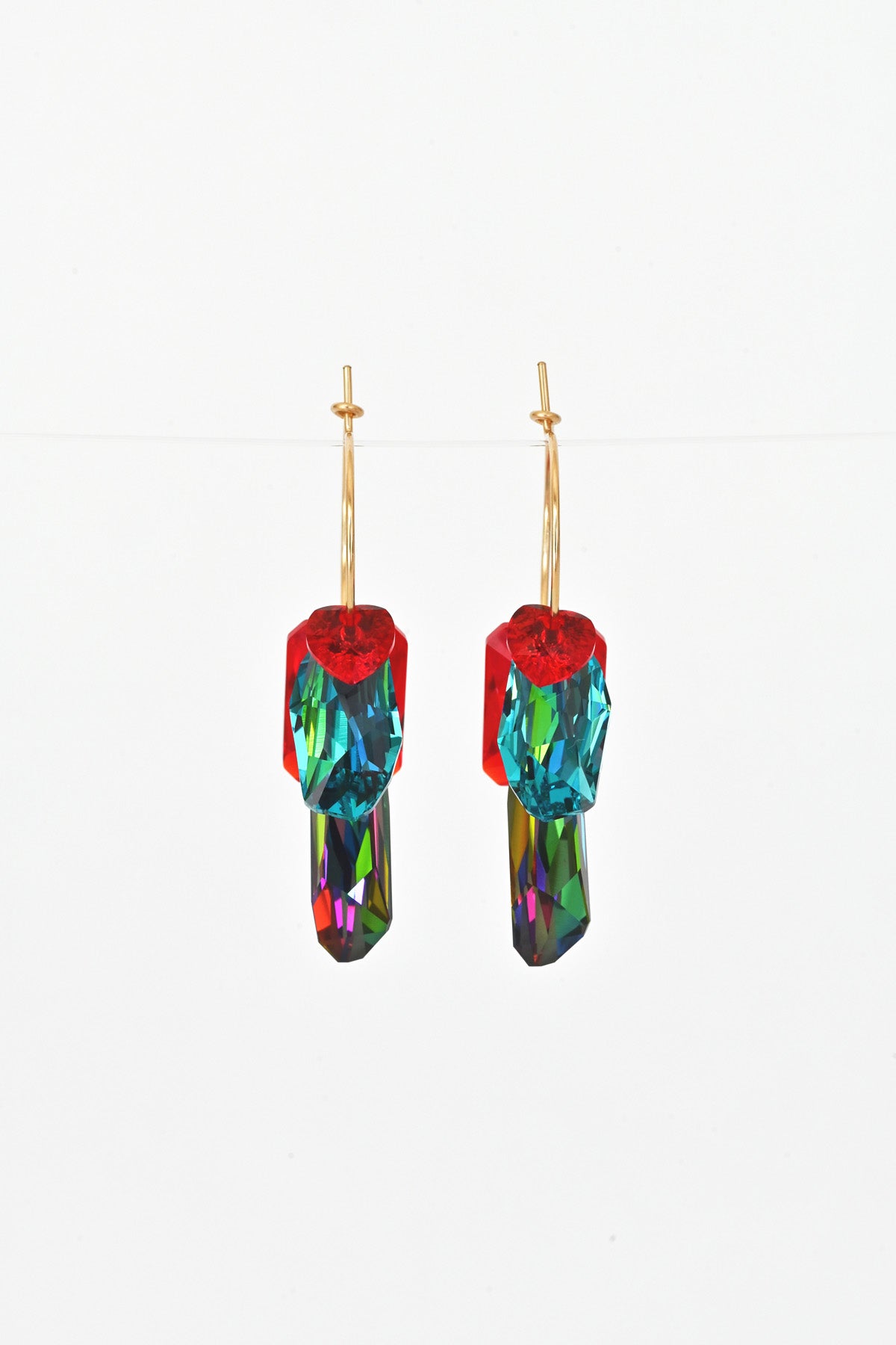 Bleeding Heart Earrings No3 in the Garden Collection at Abacus Row Handmade Jewelry