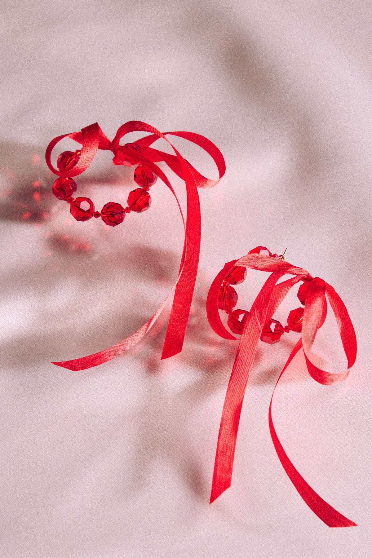 Styled Scarlet Ceremony Earrings at Abacus Row Handmade Jewelry