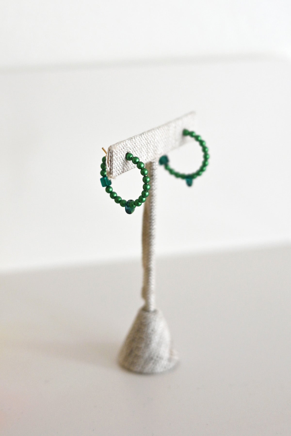 Emerald Confetti Earrings of the Big Heart Collection at Abacus Row Handmade Jewelry