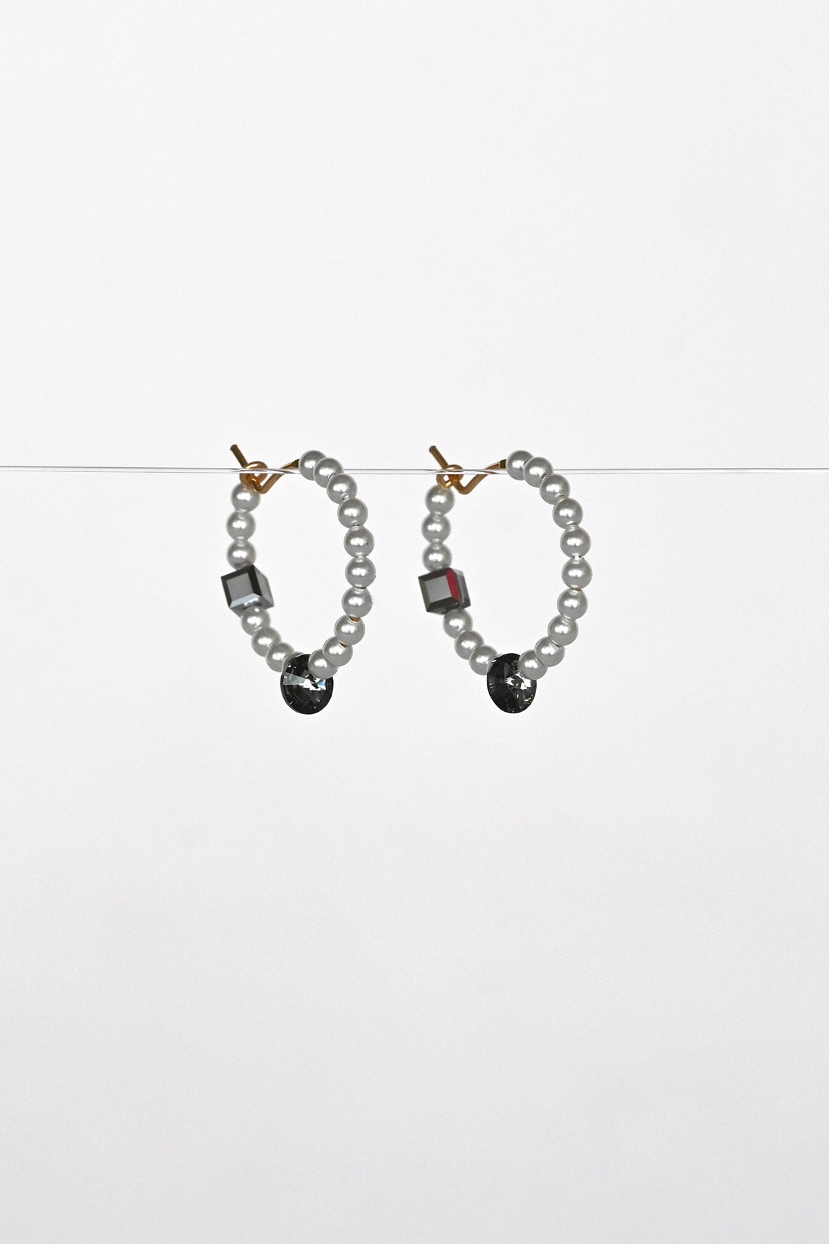 Confetti Earrings angled view at Abacus Row Handmade Jewelry