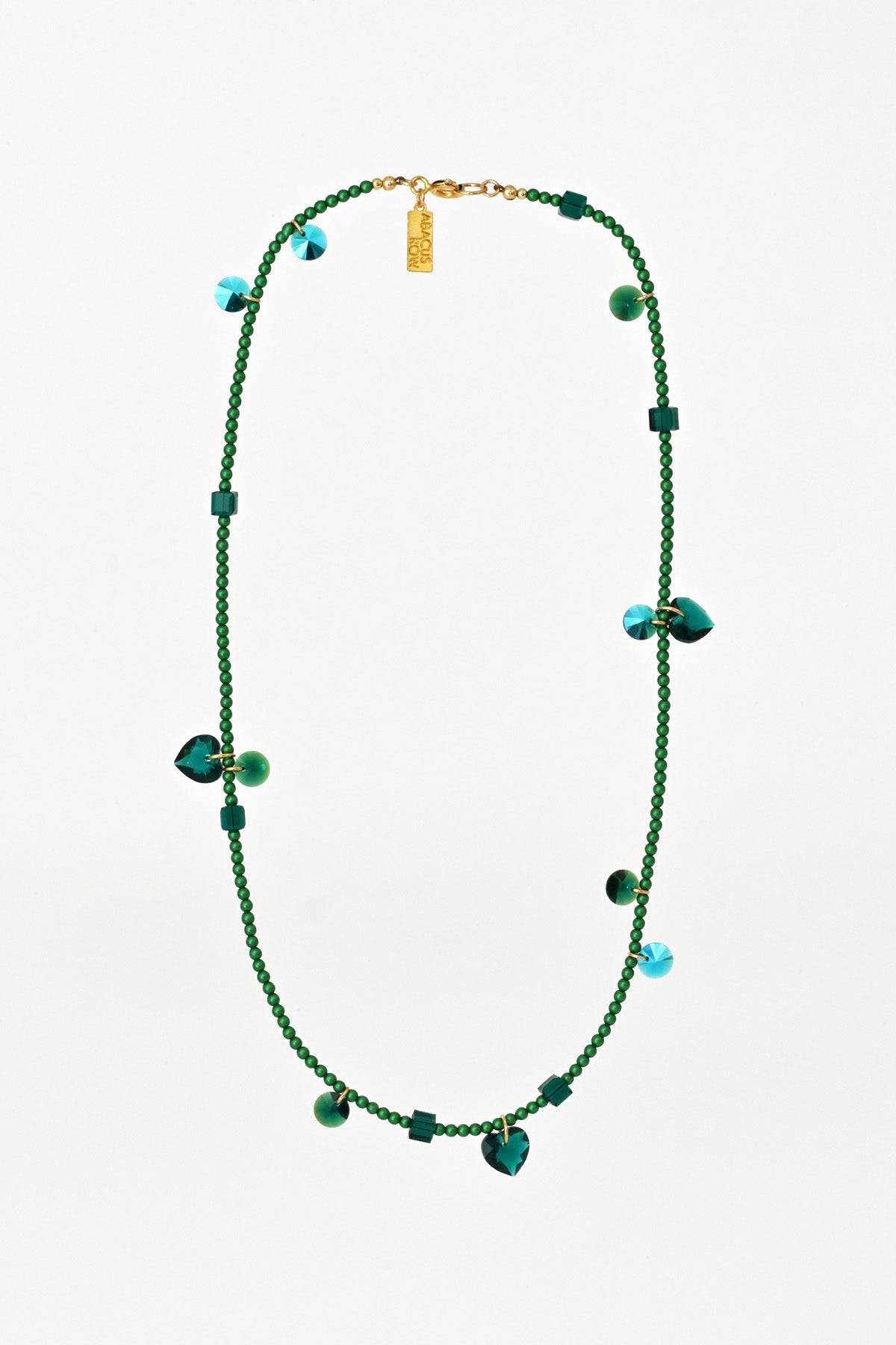 Emerald Confetti Necklace of the Big Heart Collection at Abacus Row Handmade Jewelry