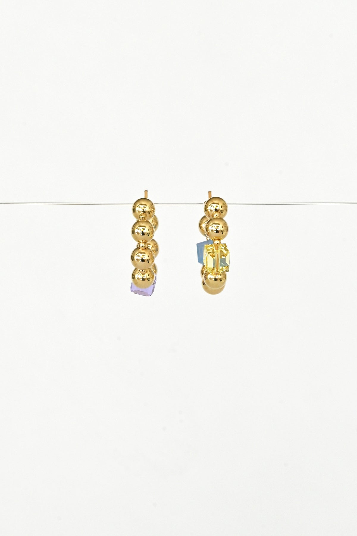Front View of the Small Daisy Chain Earrings No.2 by Abacus Row Handmade Jewelry