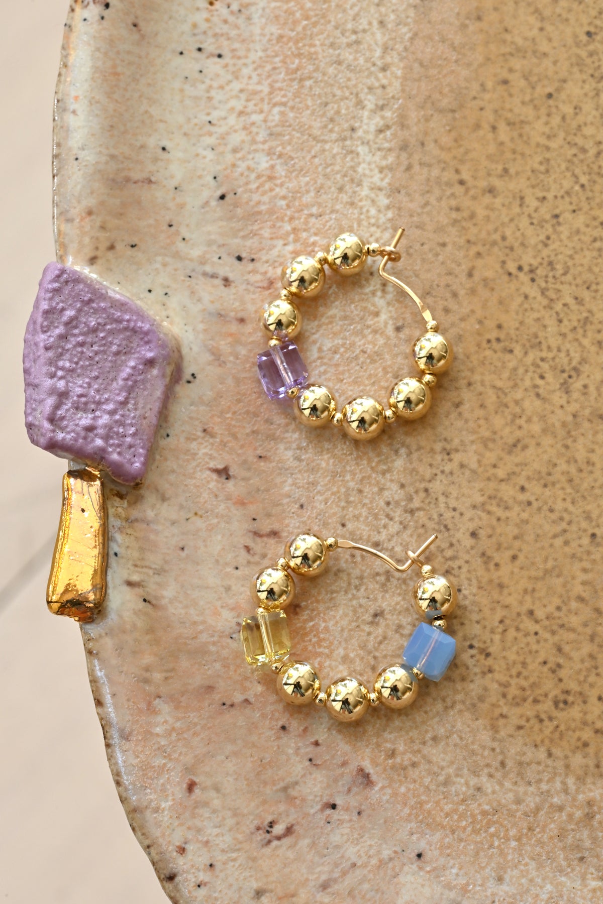 Styled Small Daisy Chain Earrings No.2 by Abacus Row Handmade Jewelry